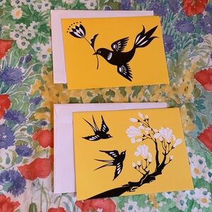 LAST CHANCE ✨ Bird Print Greeting Cards w/ Envelopes